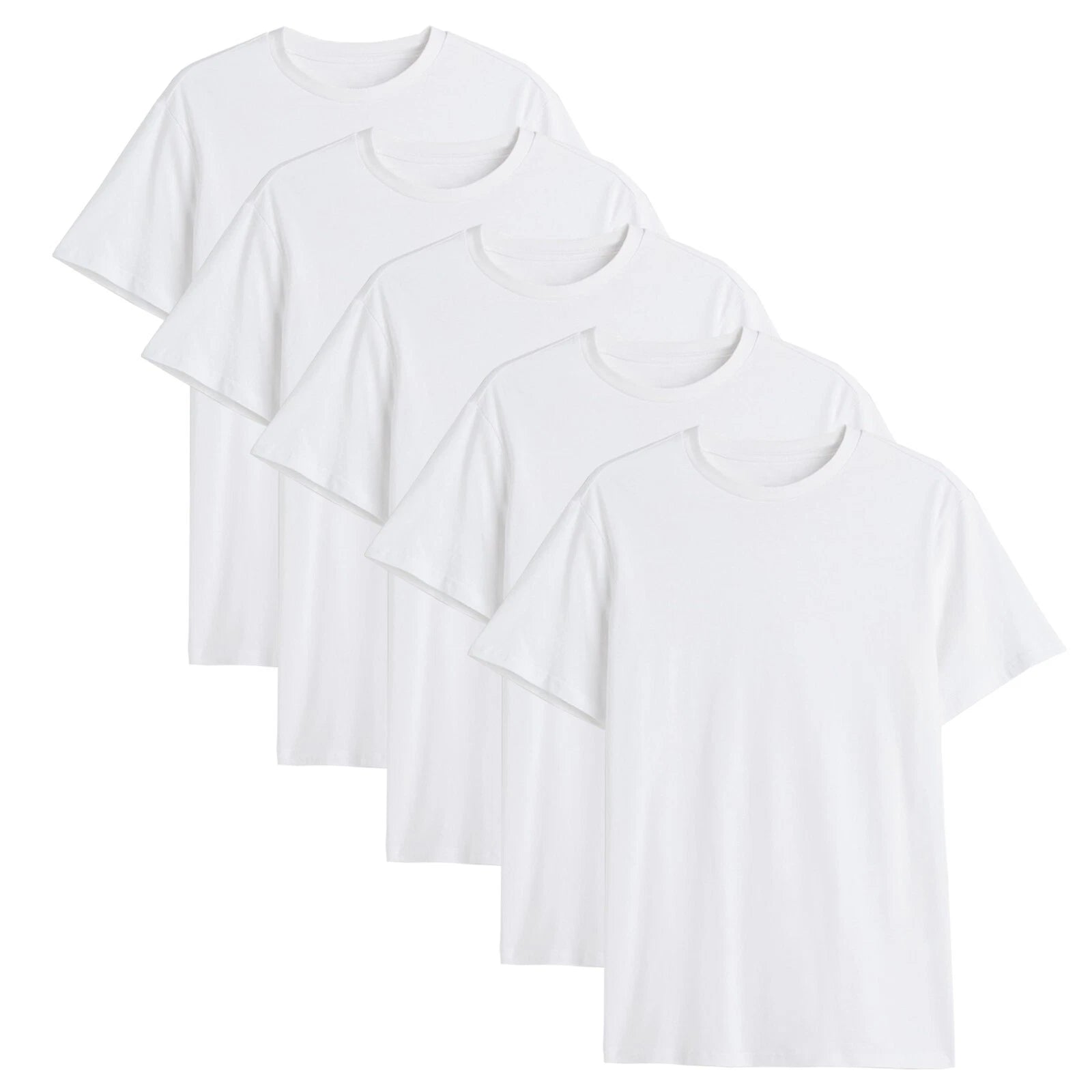 Mens Multipack T Shirts 3 & 5 Pack Cotton Plain Short Sleeve Round Crew Neck Tee