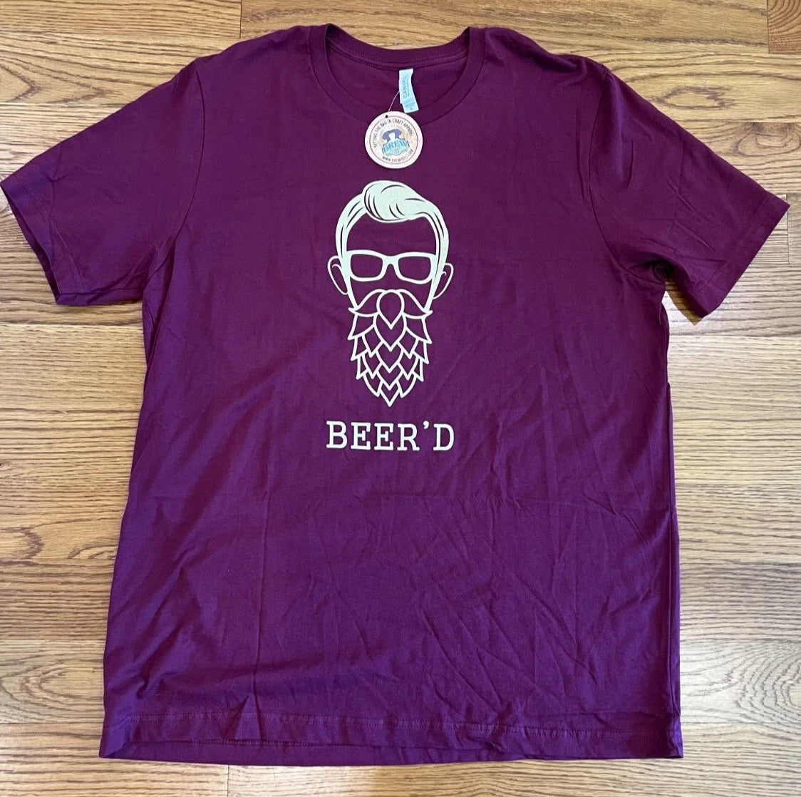 Beer'd Funny Hipster Beer Lover Gift Unisex T-Shirt Beard Size XL