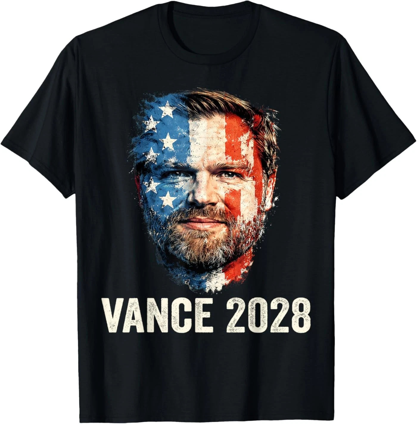 Vance 2028 President 48 US Flag Republican J.D. Vance Retro T-Shirt