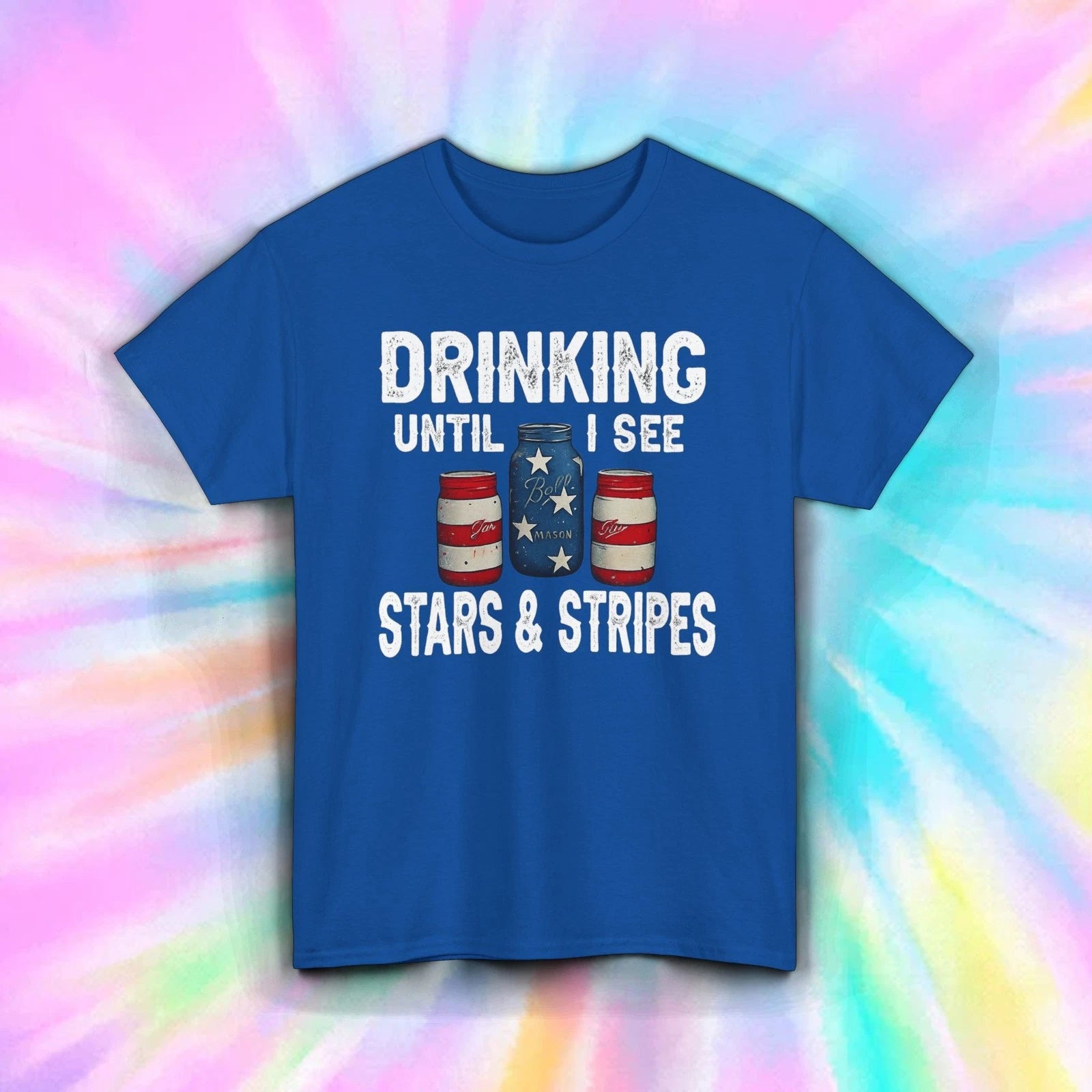 Funny Drinking Stars & Stripes Shirt | Patriotic 4th of July Beer Tee S–5XL