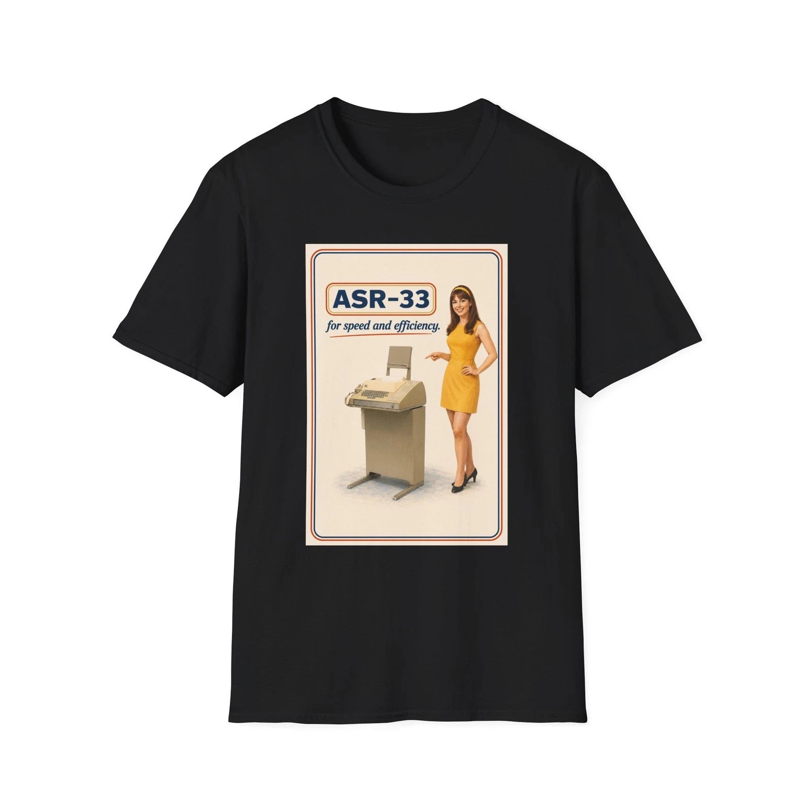 ASR-33 Teletype Retro Ad T-Shirt | Vintage Computing