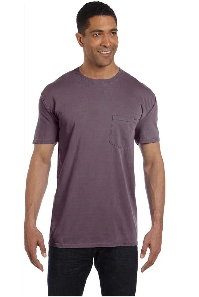 Comfort Colors Pigment Dyed Short Sleeve T-Shirt with Pocket 6030 S-XL 61 COLORS