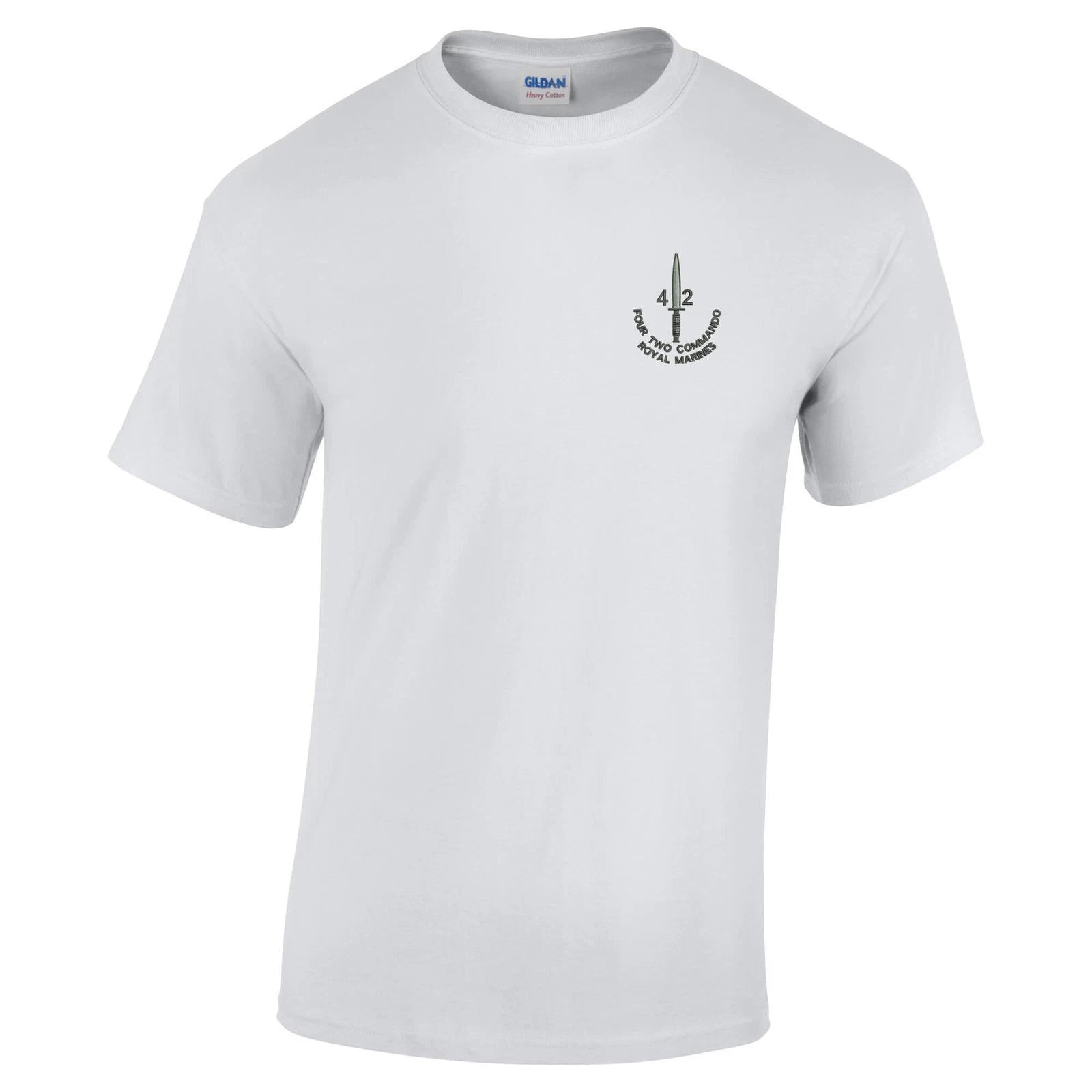 OFFICIAL 42 Commando Royal Marines Embroidered 100% Cotton T-Shirt