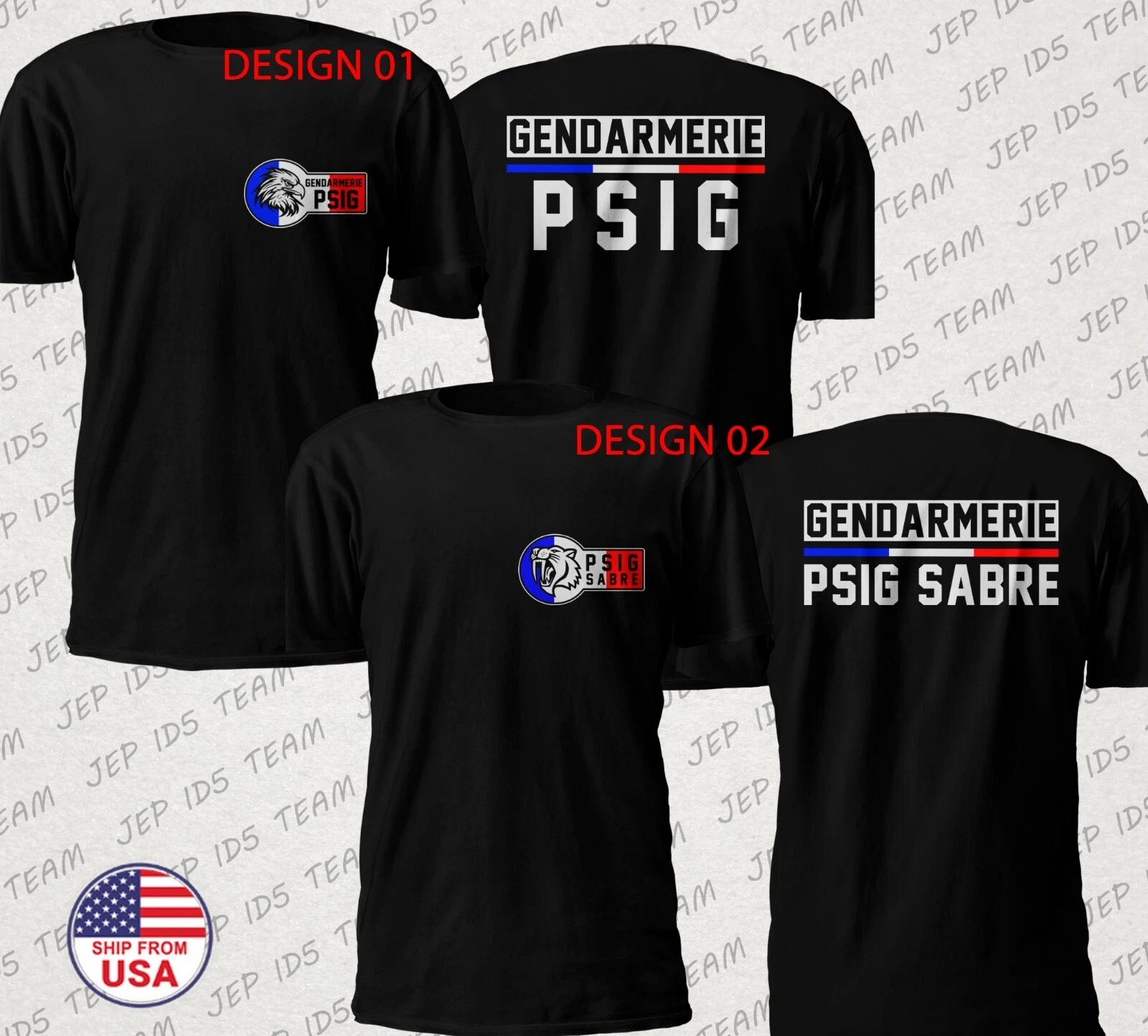 SALE! NEW FRANCE GENDARMERIE PSIG GIGN SABRE SPECIAL FORCES T SHIRT - CUSTOM TEE