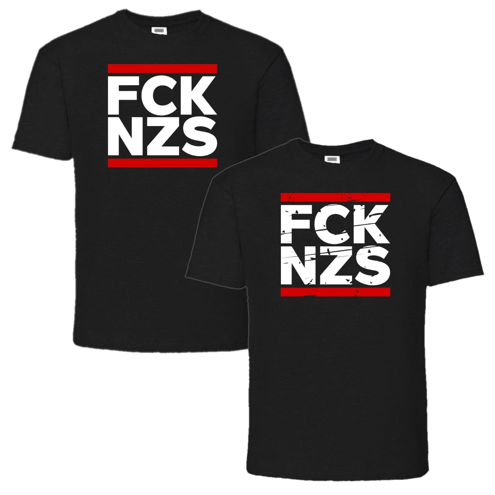 FCK NZS T-Shirt Distressed Antifa Left Wing Politics Anti-Racist S/M/L/XL/XXL
