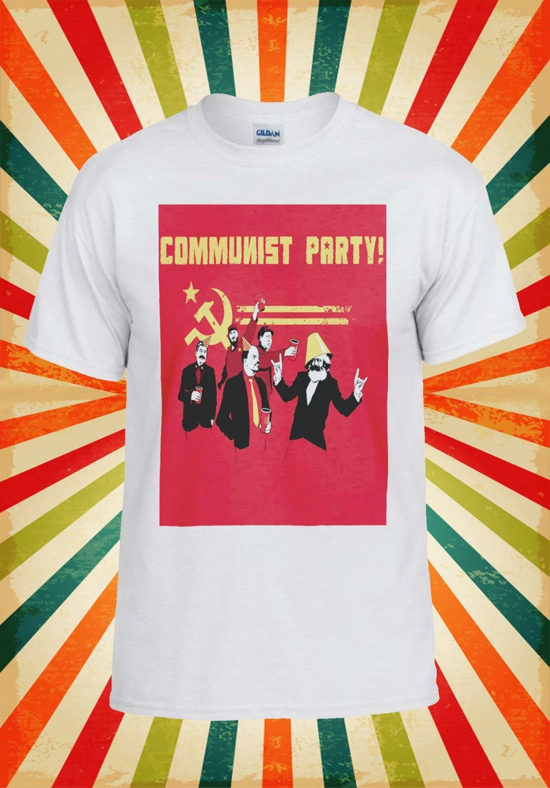 Communist Party Banksy Lenin Stalin Men Women Vest Tank Top Unisex T Shirt 686
