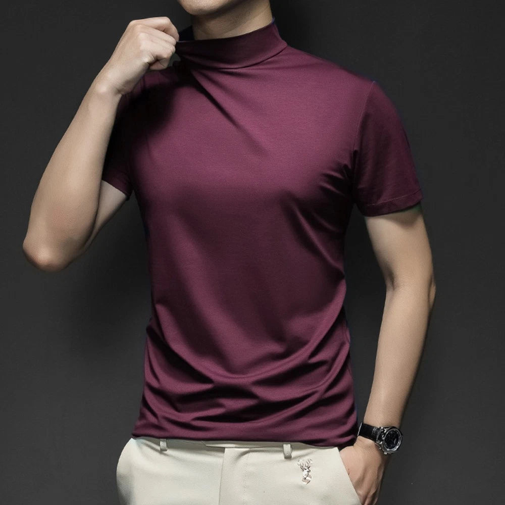 Mens T-Shirt Undershirts Autumn Blouse Bottoming Top Casual M~3XL Pullover