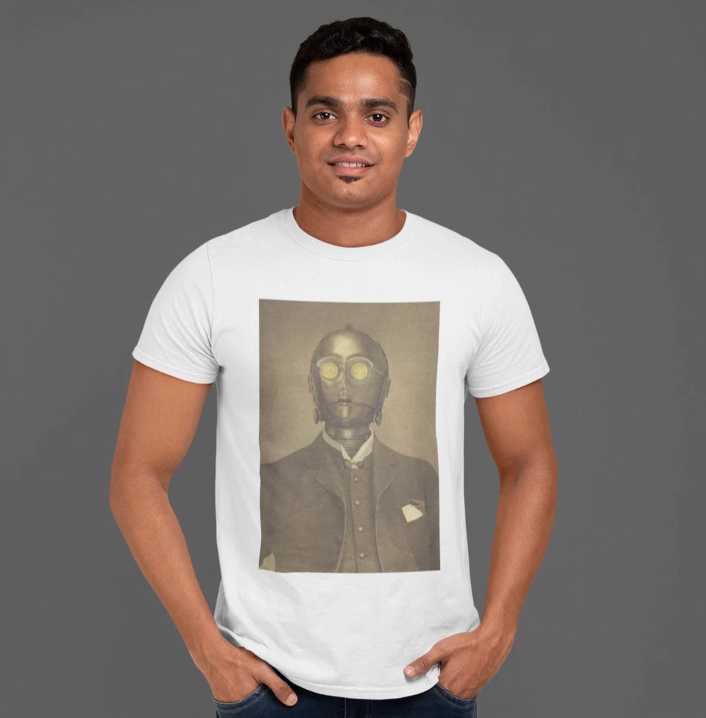 Men's Short Sleeve T-Shirt White, C3PO