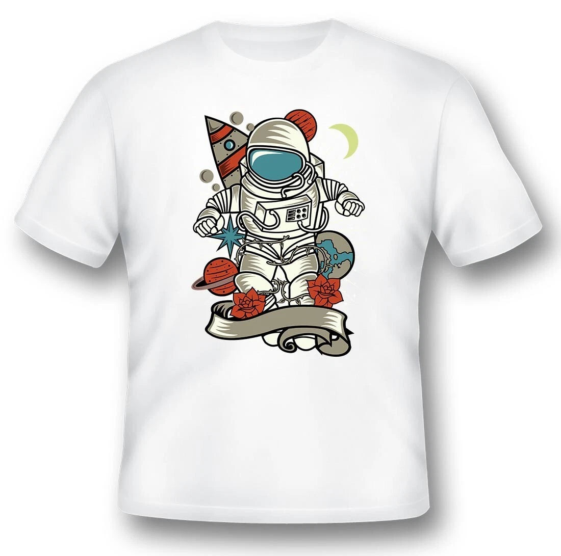 Astronaut Shirt  Black or White Tee
