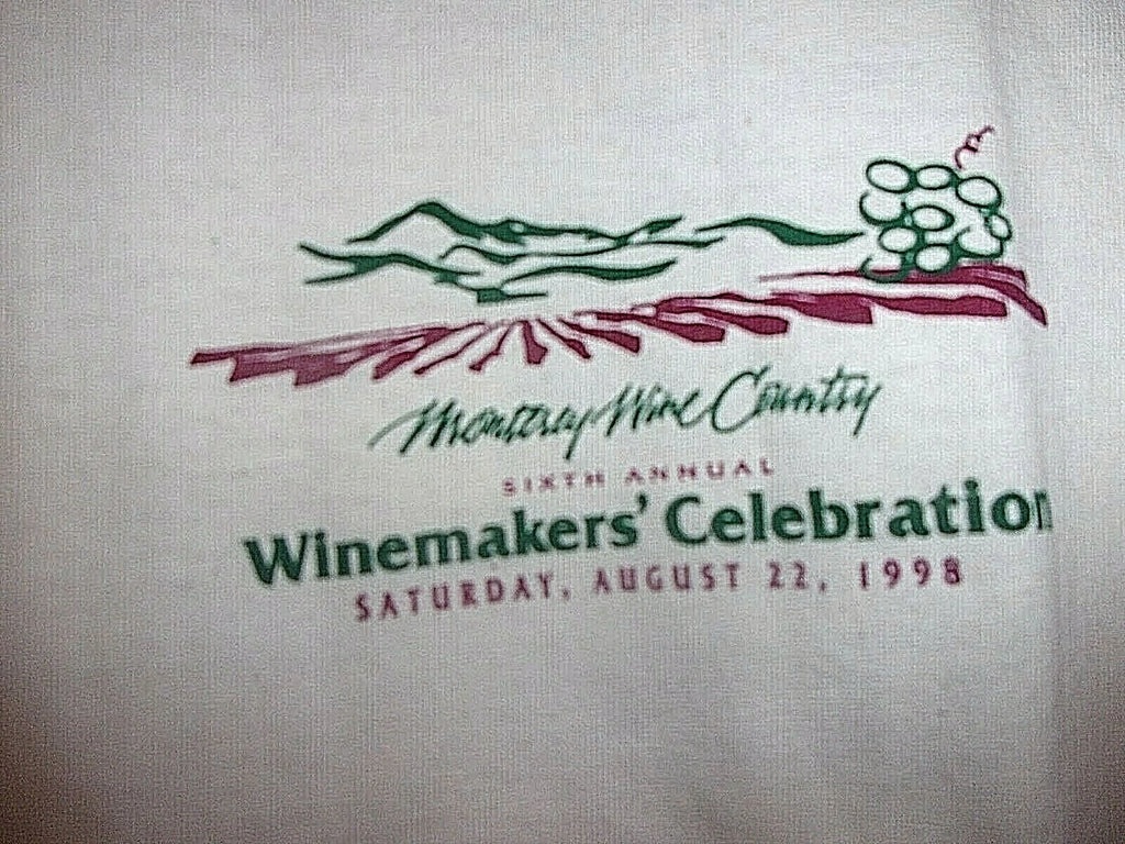 Monterey wine Country 1998 wine makers celebration XL t shirt