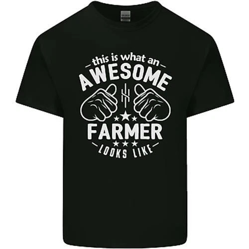 This Is What an Awesome Farmer Looks Like Mens Cotton T-Shirt Tee Top