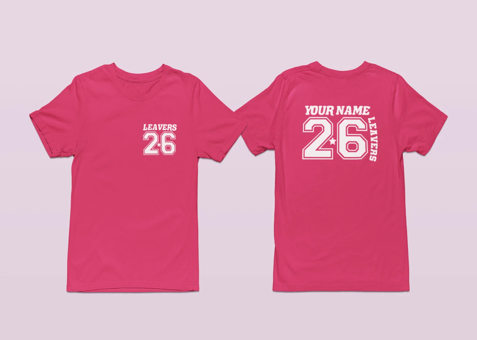 Personalised Custom Leavers 2026 T-Shirt Your Name School Students Party Gifts