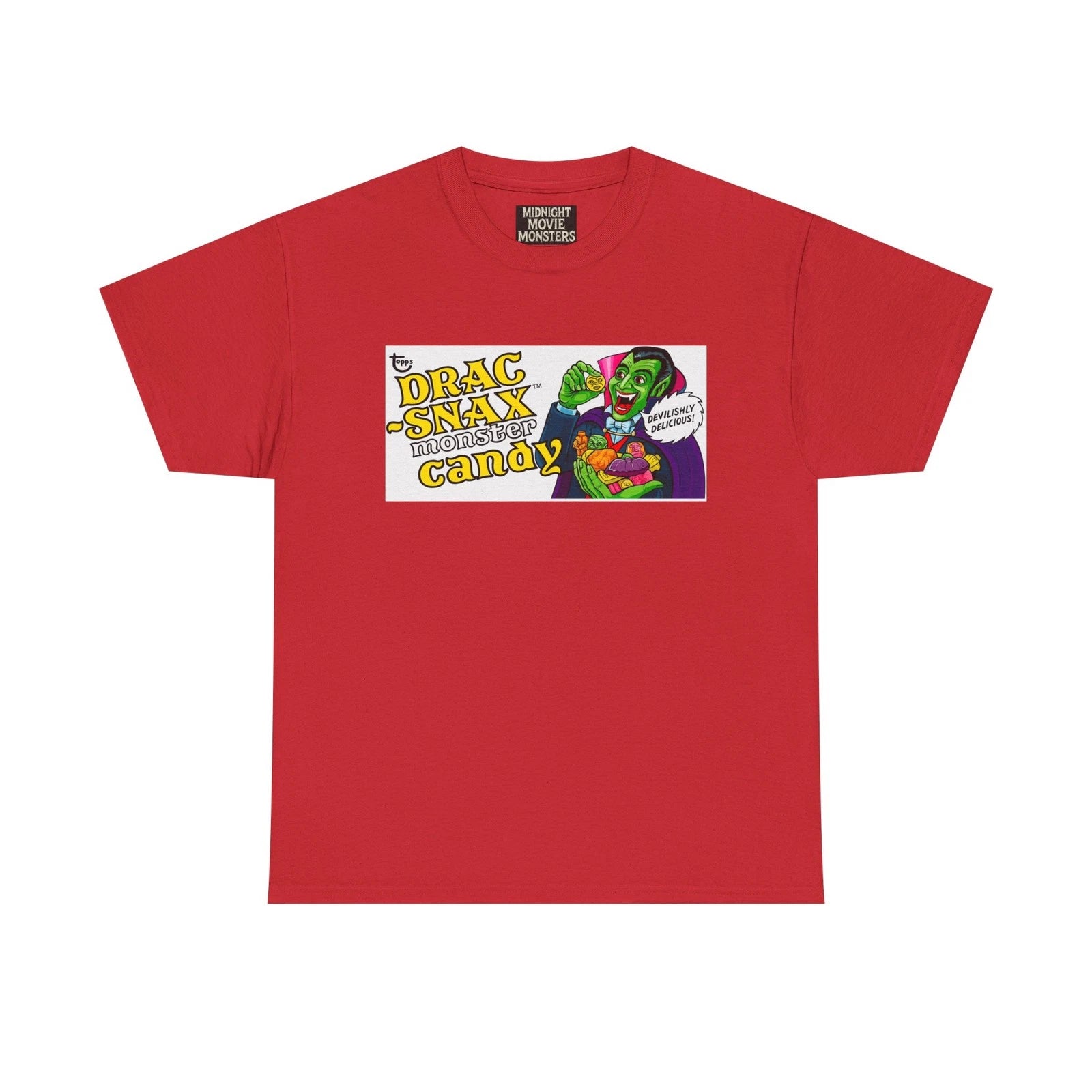 Drac-Snax Monster Candy Dracula T-Shirt Unisex Tee Youth or Adult Fun Spooky