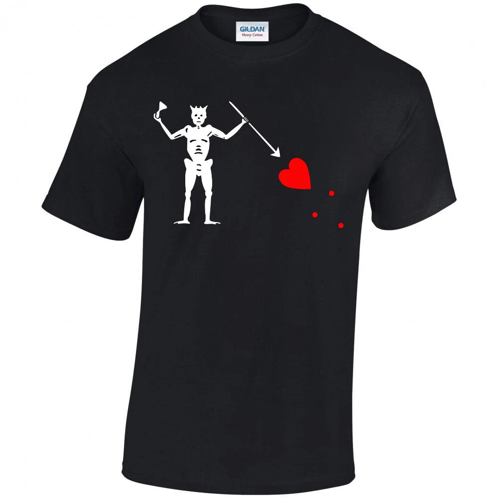 Blackbeard Pirate Flag T-Shirt - (Military, Special Forces , Navy Seals Upto 5XL