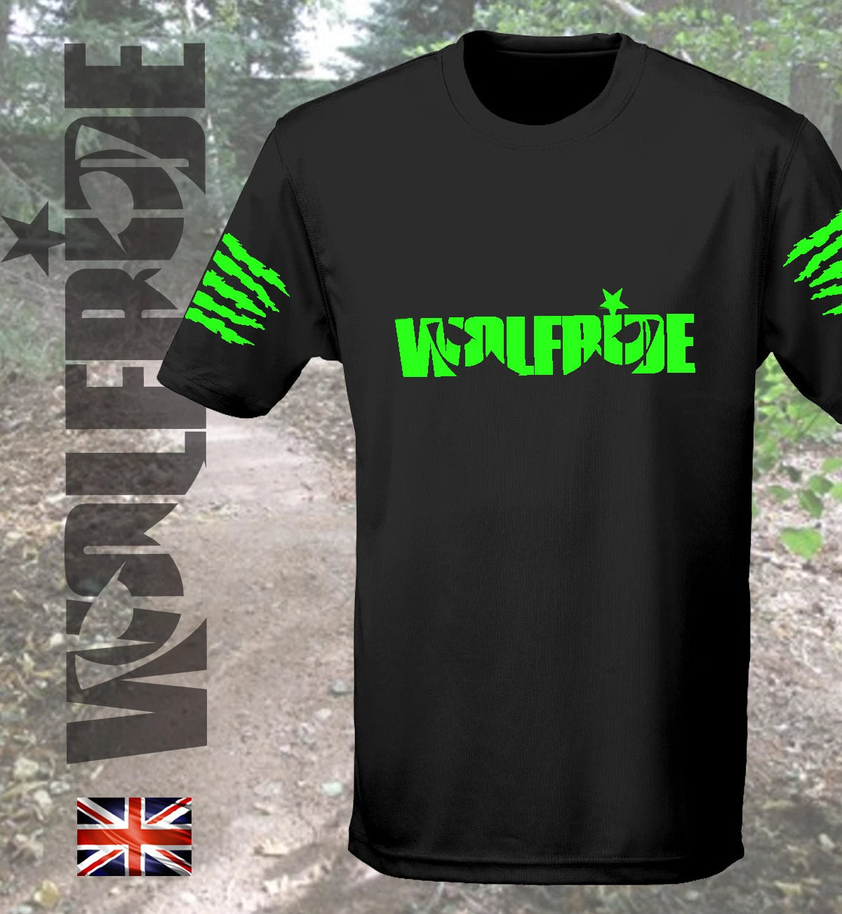 Short sleeve wicking Wolfride t-shirt, technical, light weight, fast drying