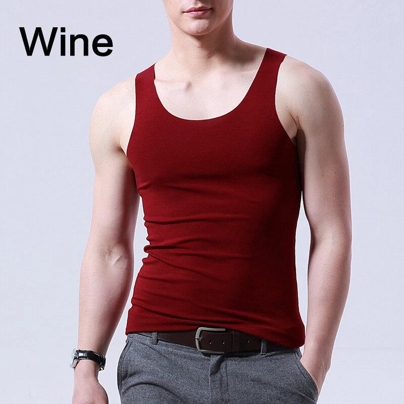 Men Ice Silk Gym Fitness Tank Top Summer Sleeveless Bodybuilding Slim Tight Vest