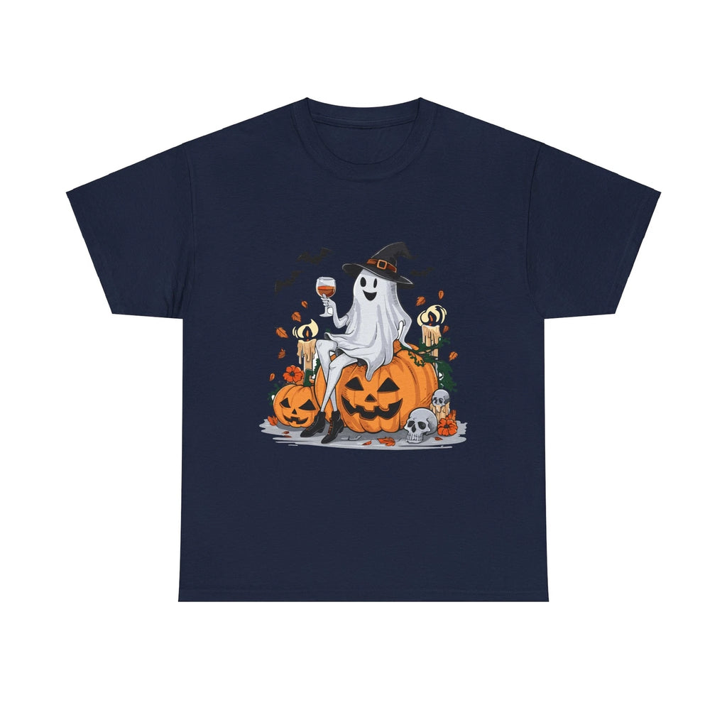 Drinking Ghost Shirt, Ghost With Wine Shirt, Halloween Wine Shirt