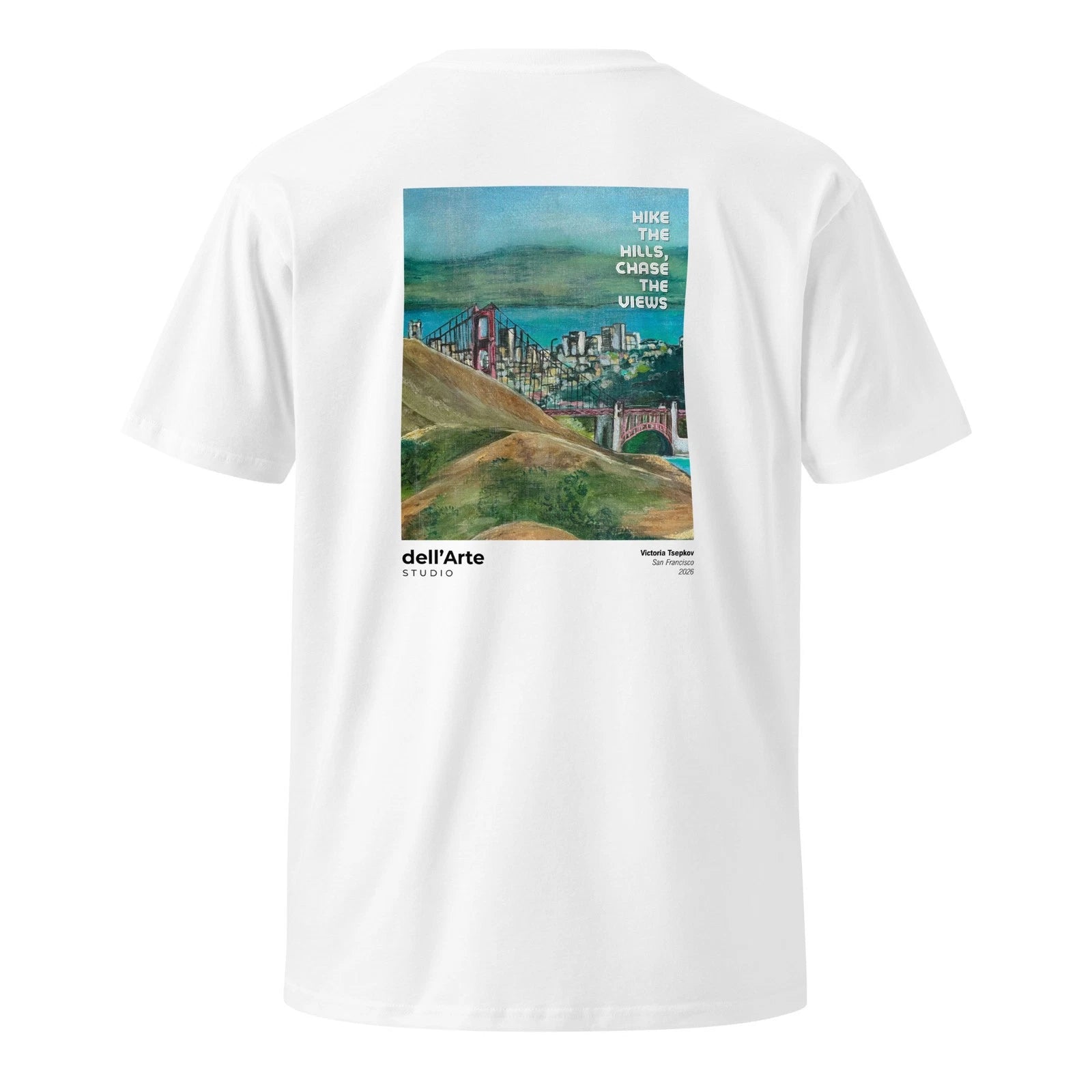 Unisex San Francisco Watercolor T-Shirt Graphic Artist Custom Print Tee