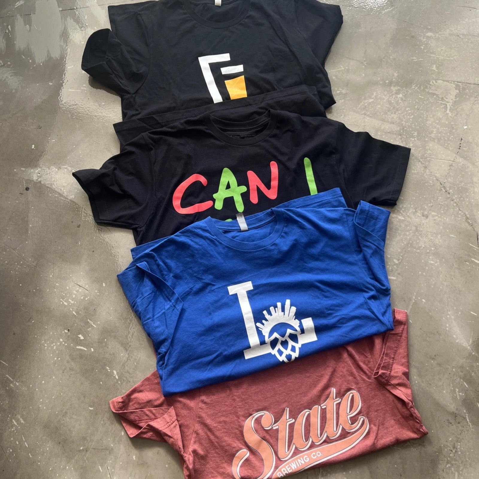 Beer Shirts Mens Size Large Graphic Shirts Mixed Bundle Lot of 4 Los Angeles