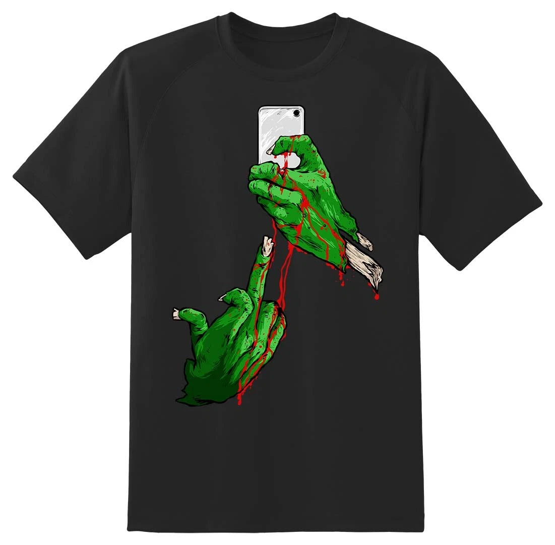 Selfie Zombie t tee shirt black or white tee