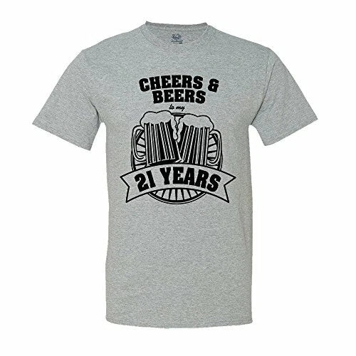 Cheers and Beers to My 21 Years T-Shirt 21st Birthday Gift