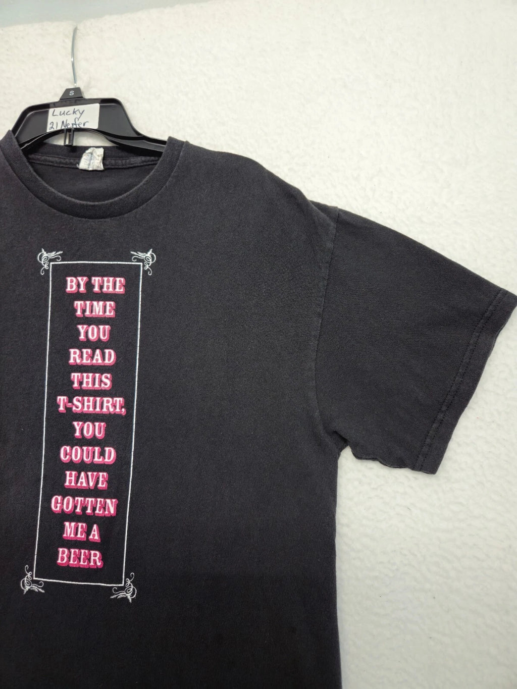 Funny Beer Shirt Men's Large Black Cotton By the Time You Read This ...