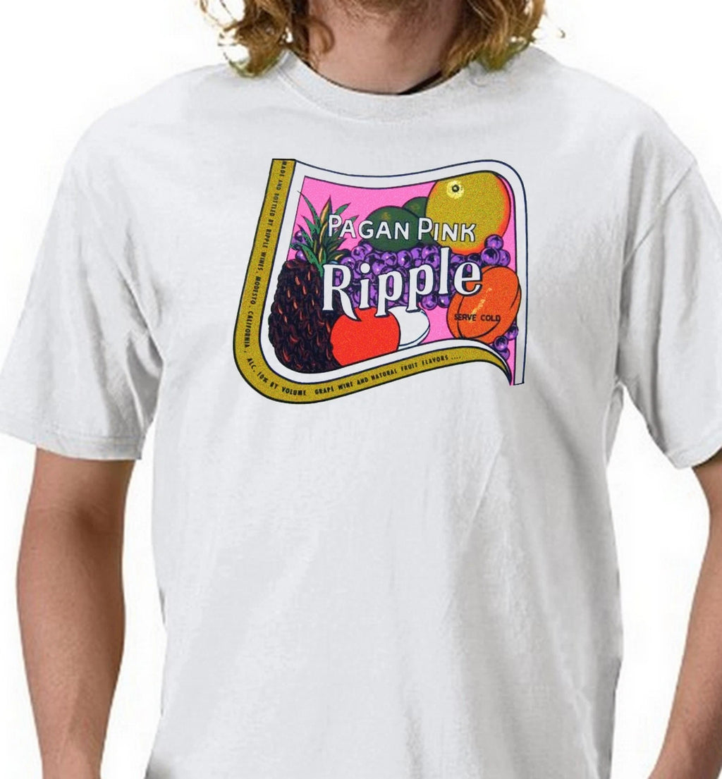 Ripple Pagan Pink Wine T-shirt.Gray,Khaki,White,Yellow. S-XXXL Free Ship to USA