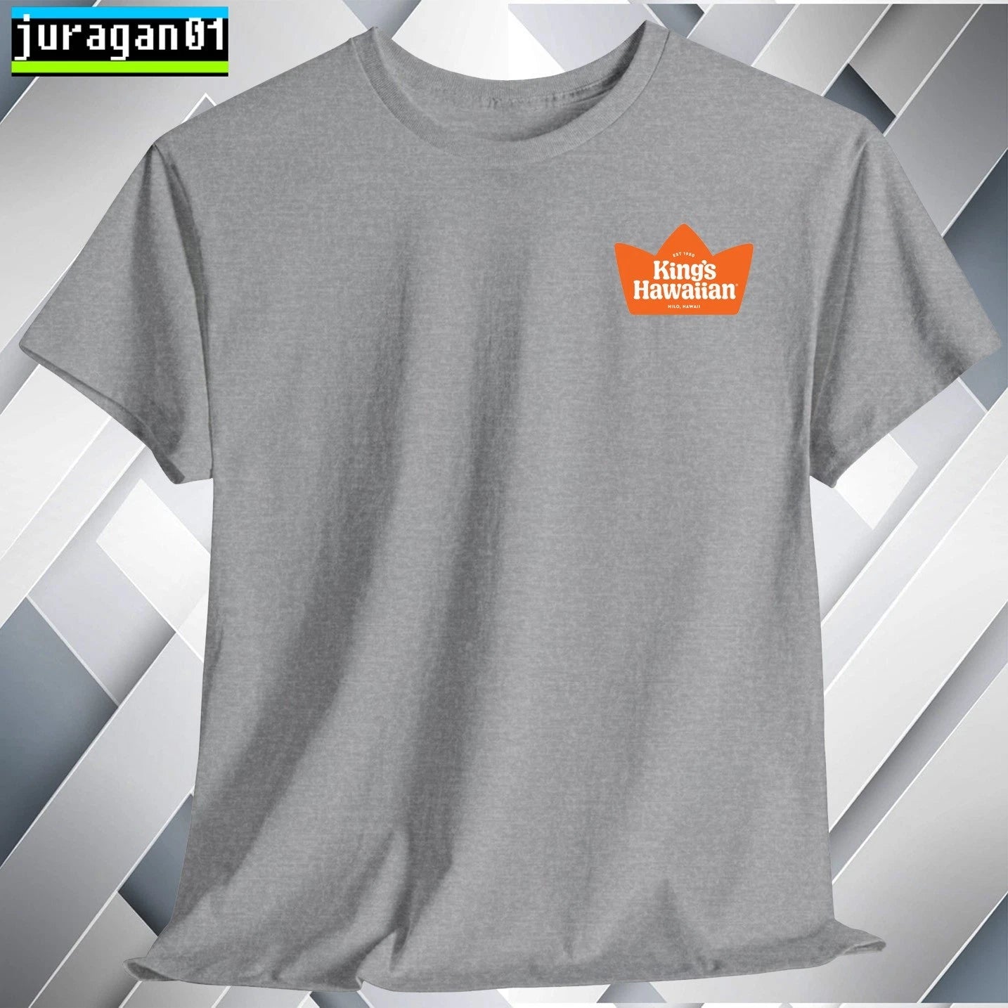 King's Hawaiian T-Shirt Logo Black/Gray/Blue/Red/White/Choc S to 5XL Made in USA