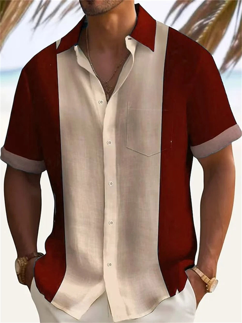 Men's Summer Shirt Casual Slim Shirts Short Sleeve Button Down Tops Blouse