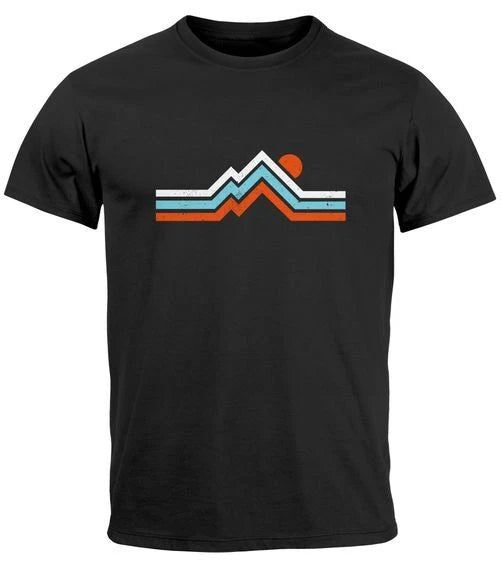 Men's T-Shirt Mountains Hiking Mountain Motif Print Print Shirt Mountains Outdoor