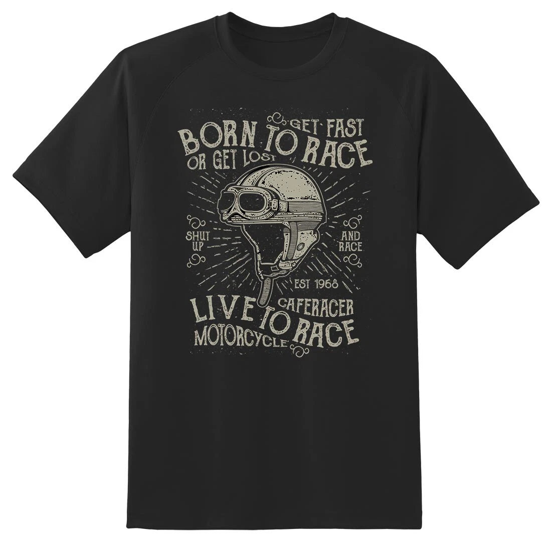 Born to race live to race black or white tee