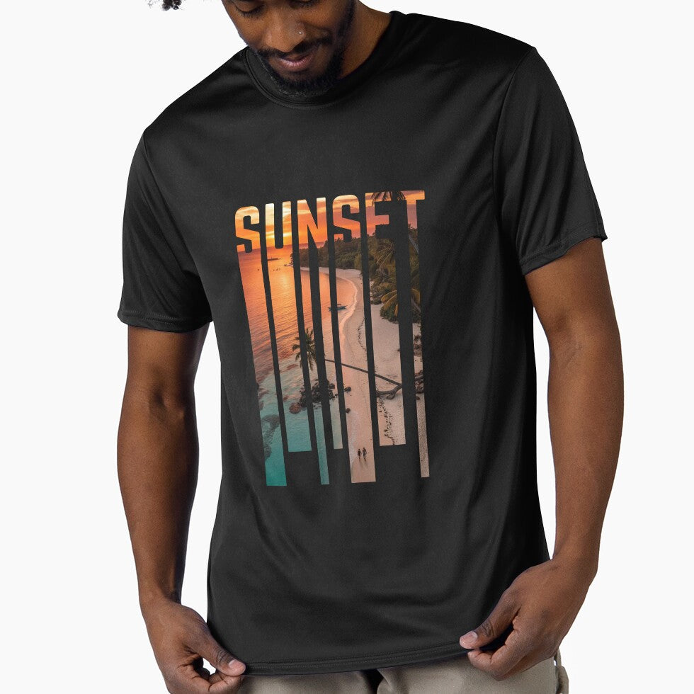 SUNSET Typography Art – Tropical Beach Sunset Aesthetic Design by Moanx Store