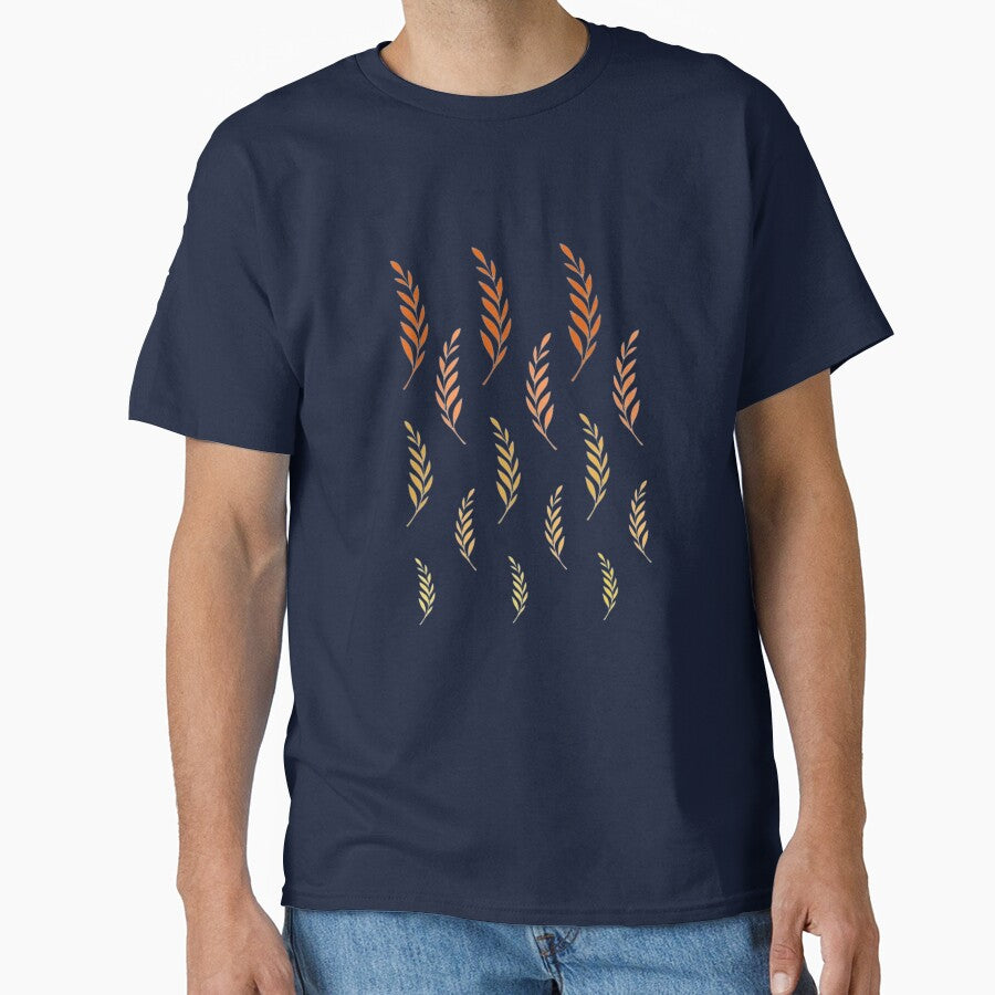 Orange Leaves Pattern, Orange Leaf Set, Leaf Motif, Vibrant Gradient Leaves by Art Shimmers