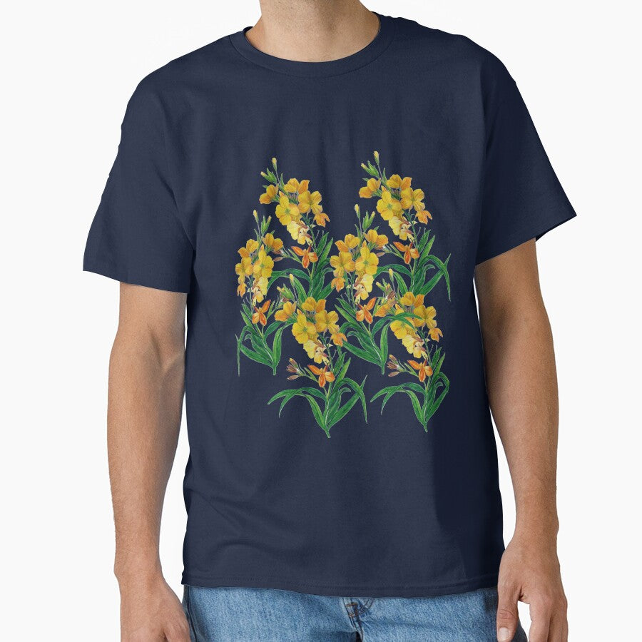 Yellow floral, botanical print by Sarah Marsh