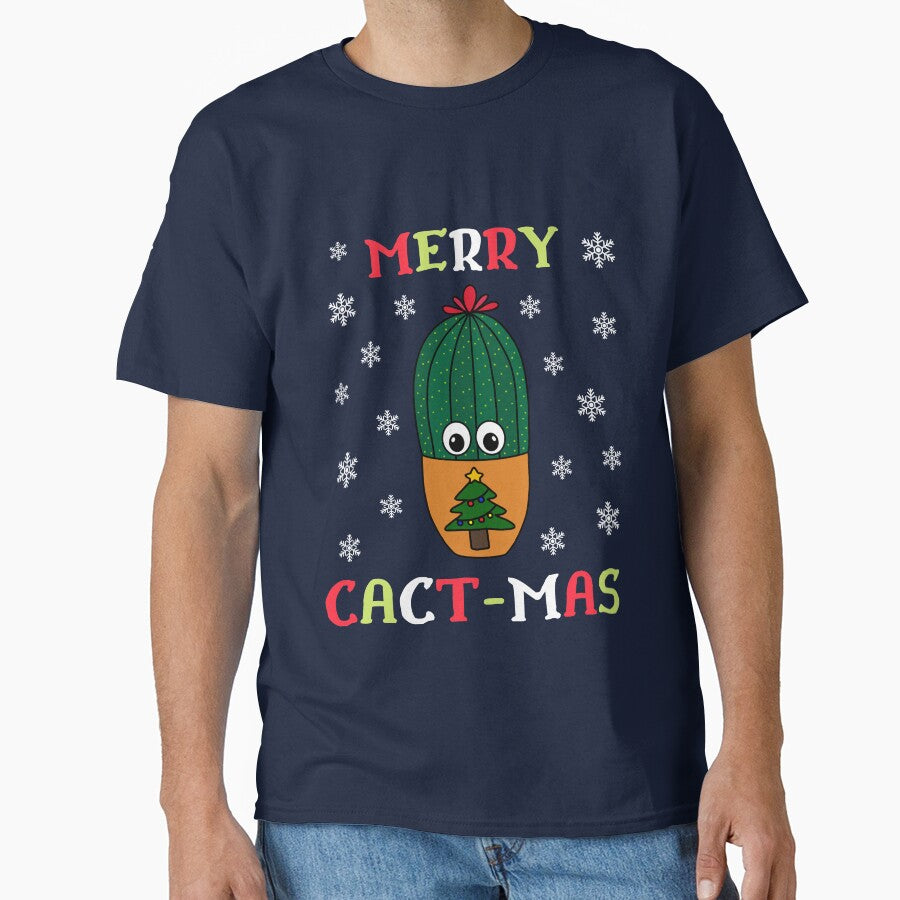Merry Cact Mas - Cactus In Christmas Tree Pot by DreamCactus