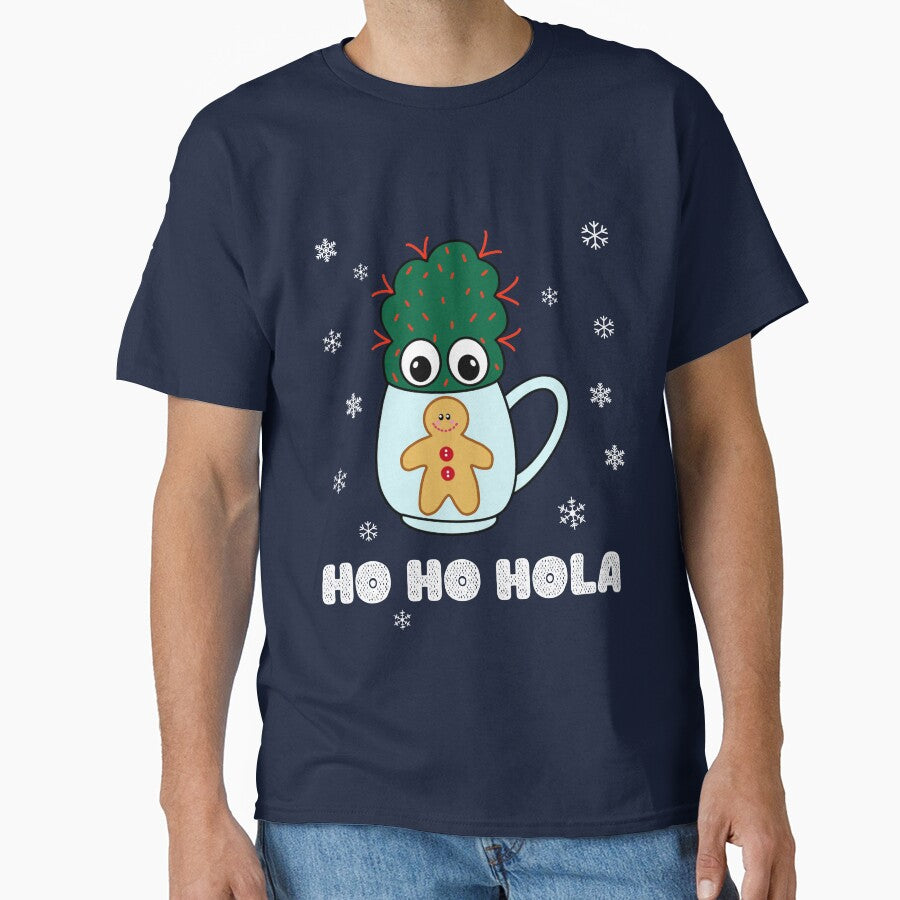 Ho Ho Hola - Small Cactus With Red Spikes In Christmas Mug by DreamCactus