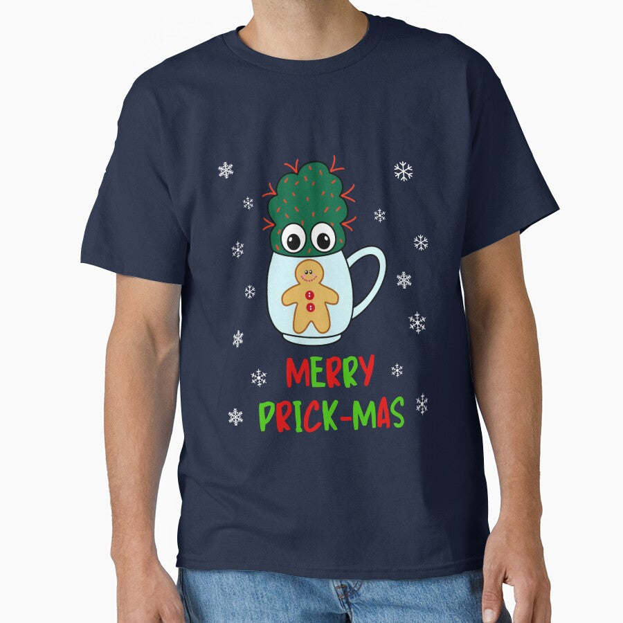 Merry Prick Mas - Small Cactus With Red Spikes In Christmas Mug by DreamCactus