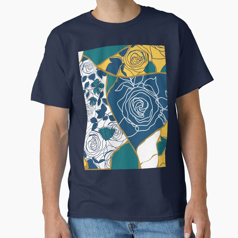 Single line rose floral pattern by urban-color