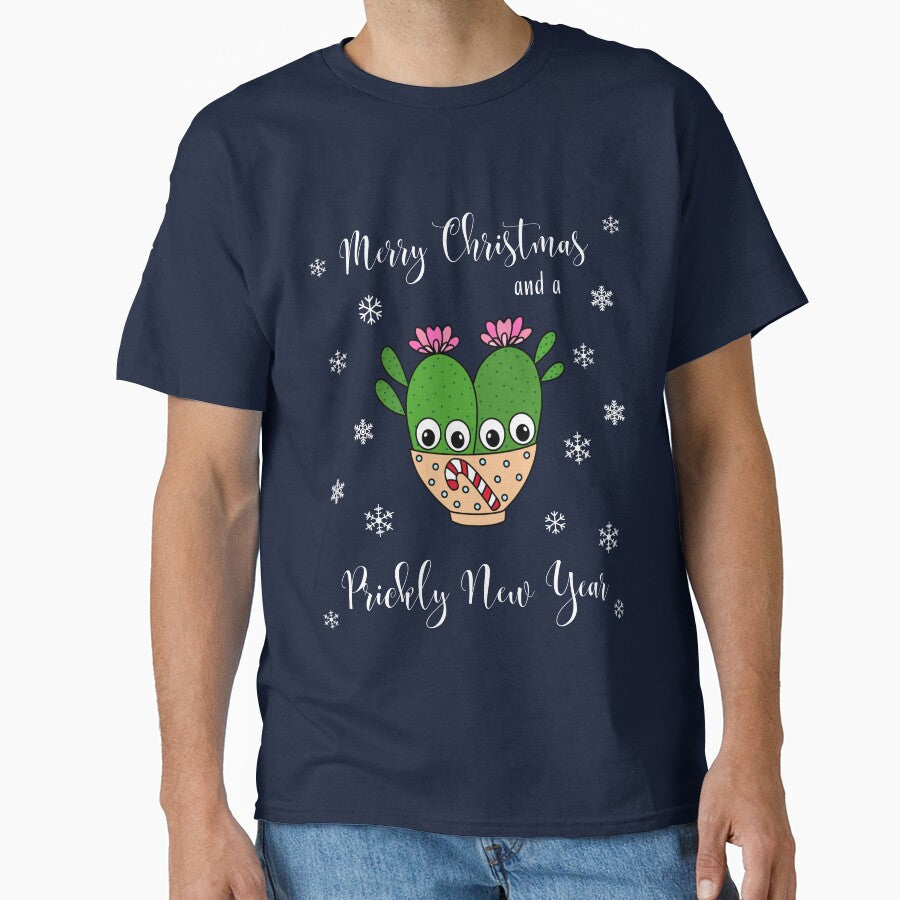 Merry Christmas And A Prickly New Year - Cacti Couple In Christmas Candy Cane Bowl by DreamCactus