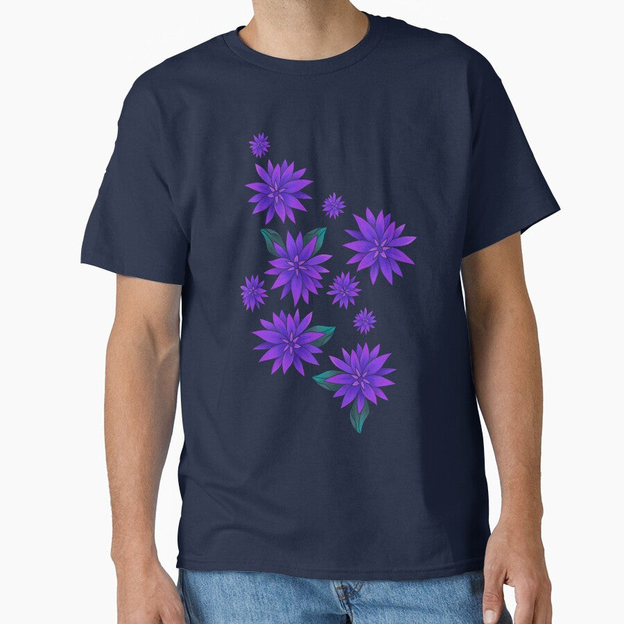 Funky Tropical Florals in Violet by artsylyons