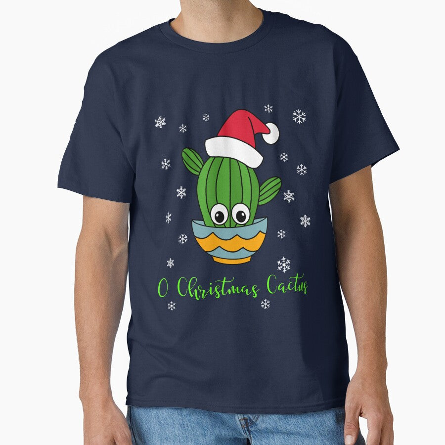 O Christmas Cactus - Cactus With A Santa Hat In A Bowl by DreamCactus