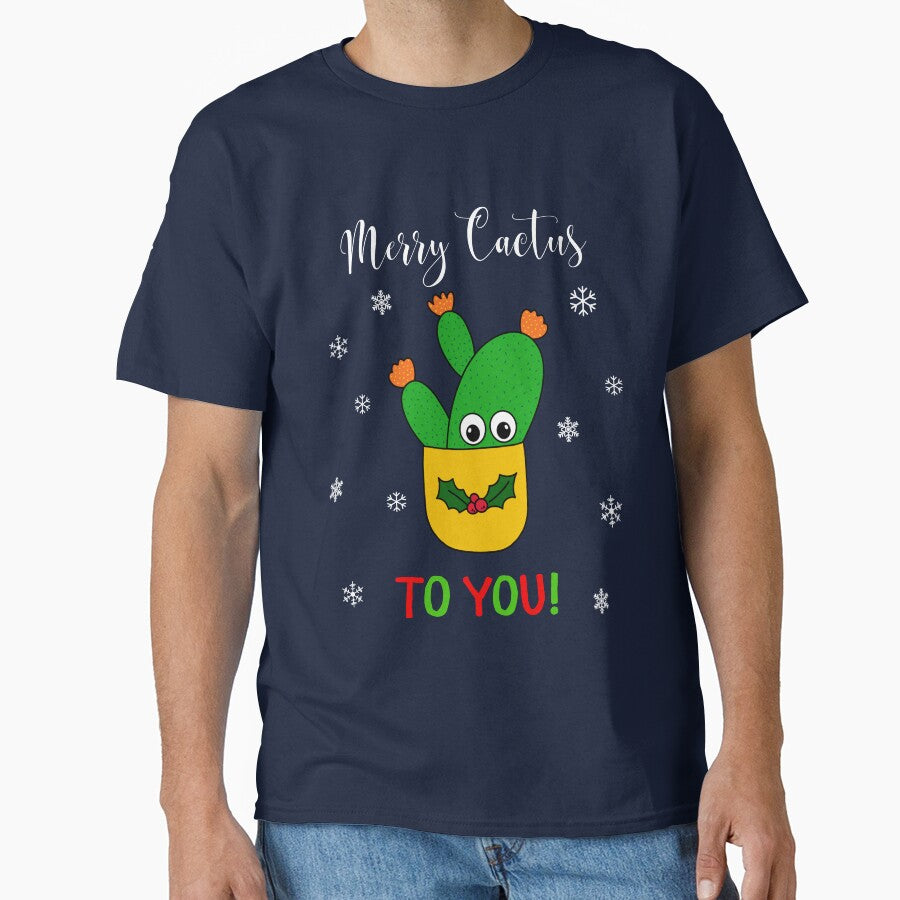 Merry Cactus To You - Opuntia Microdasys Cactus In Christmas Holly Pot by DreamCactus