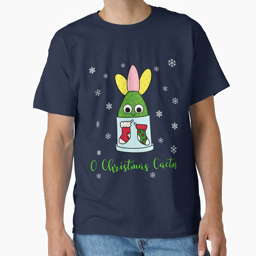 O Christmas Cactus - Hybrid Cactus In Christmas Themed Pot by DreamCactus