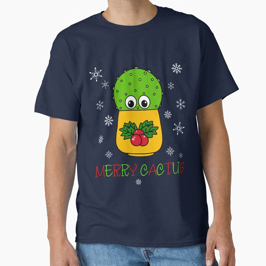 Merry Cactus - Cute Cactus In Christmas Holly Pot by DreamCactus