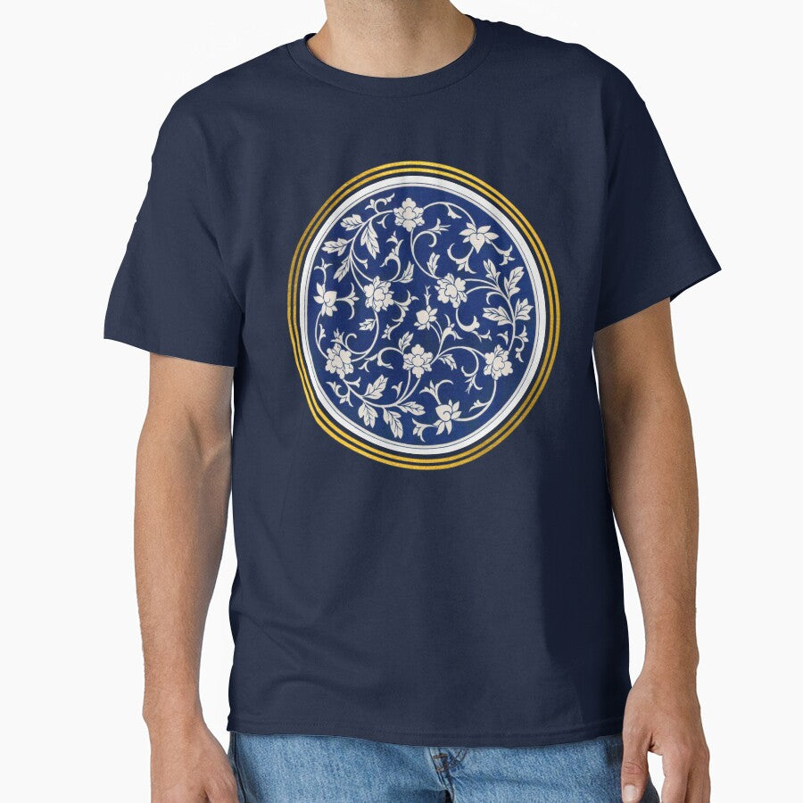 Blue And White Floral Pattern by artistoutfitter