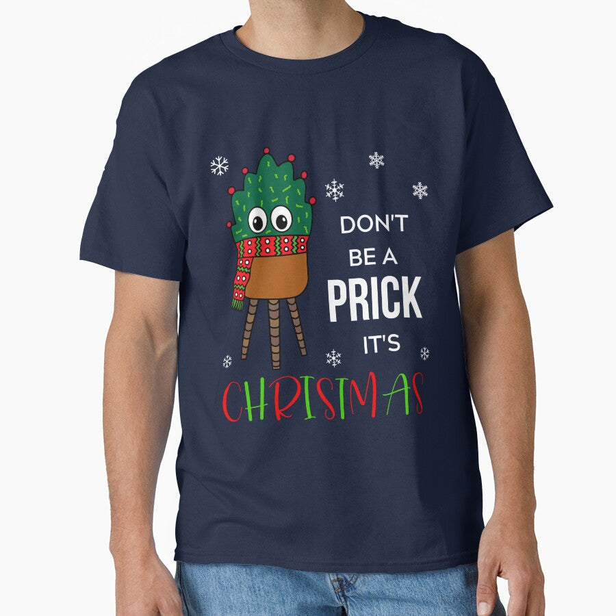 Don't Be A Prick It's Christmas - Christmas Cactus With Scarf by DreamCactus