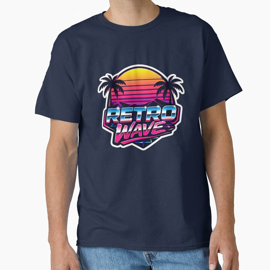 Retro Wave Vaporwave Sunset Palm Trees Neon 80s Aesthetic by craftedd