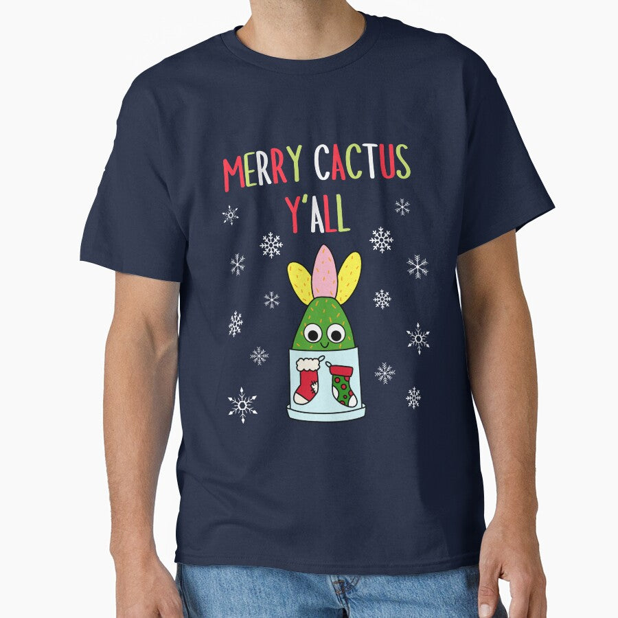 Merry Cactus Y'all - Hybrid Cactus In Christmas Themed Pot by DreamCactus