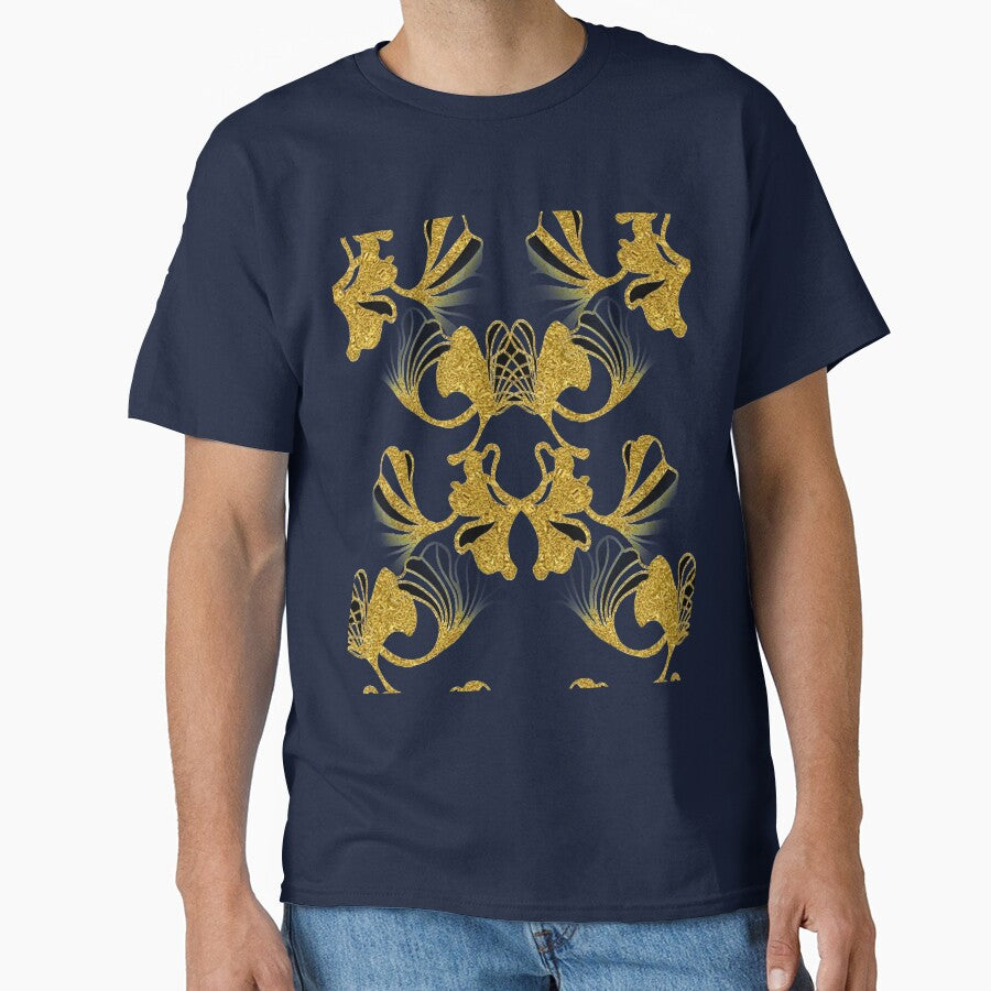 Ginkgo Leaves Opulent Foliage Abstract Mirror Image by taiche