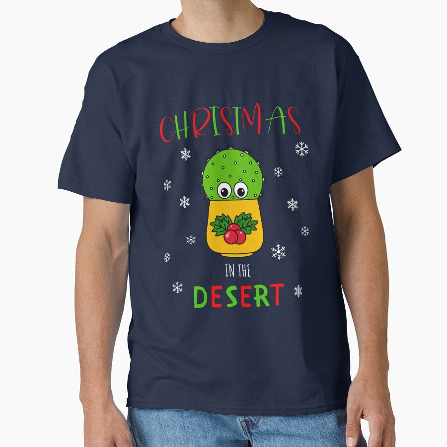 Christmas In The Desert - Cute Cactus In Christmas Holly Pot by DreamCactus